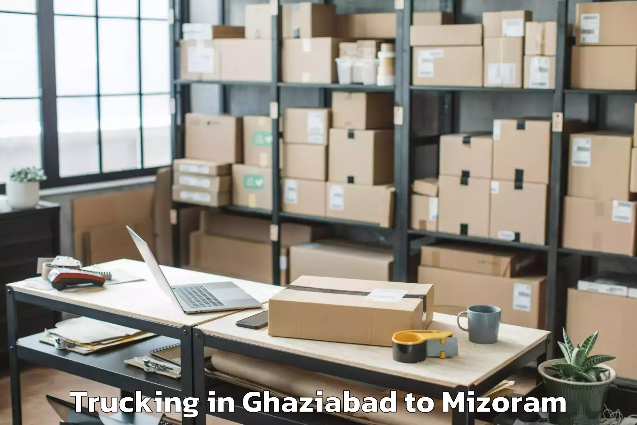 Leading Ghaziabad to Serchhip Trucking Provider